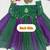 Designer green & purple anarkali gown with dupatta for women