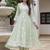 Pastel green embroidered anarkali kurta set with dupatta