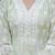 Pastel green embroidered anarkali kurta set with dupatta