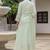 Pastel green embroidered anarkali kurta set with dupatta