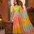 Designer multicolor ombre anarkali suit with dupatta