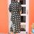 V neck black cotton A line dress