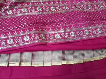 Jacquard Pink Embroidered Lehenga Choli with Dupatta 6
