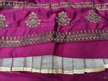 Art Silk Pink Embroidered Lehenga Choli with Dupatta For Women 5