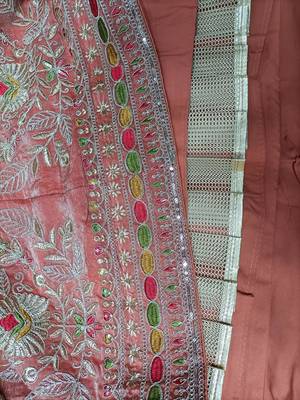 Orange Embroidered Designer Lehenga Choli with Dupatta 7