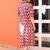 V neck purple cotton A line dress