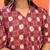 V neck purple cotton A line dress