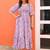 Purple cotton tier dress