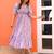Purple cotton tier dress