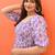 Purple cotton tier dress