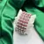 Emerald Cut Ruby CZ Bangle Set of 4 – Stackable Bridal Bracelets