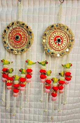handmade decorative wall hangingtraditional mdf parrot hanging decoration (pack of 2) 1