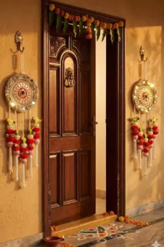 handmade decorative wall hangingtraditional mdf parrot hanging decoration (pack of 2)