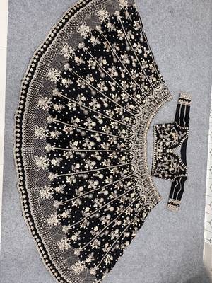 Elegant Black Embroidered Designer Lehenga Choli with Dupatta 5