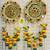 handmade peacock bird wall hanging decorativebeads & pom poms hanging for home decorations (pack of 2)