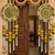 handmade peacock bird wall hanging decorativebeads & pom poms hanging for home decorations (pack of 2)