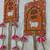 handmade shubh labh cow design mdf door hanging decorative wall hanging for home decor (pack of 2)