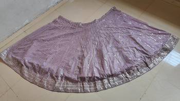 Ashpink Organza Sequin And Paper Mirror Work Lehenga Choli For Wedding  4