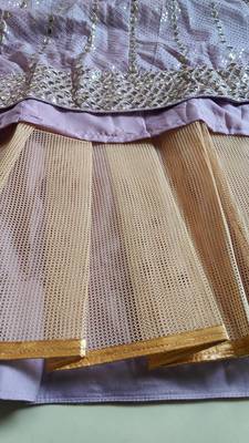 Ashpink Organza Sequin And Paper Mirror Work Lehenga Choli For Wedding  5