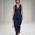 Blue embroidered modal silk co ord set