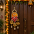 decorative shubh labh lotus patch gota chakri hanging home wall hanging decor (pack of 2)