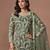 Mehendi net heavy thread embroidery, zari with sequins work salwar kameez