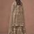 Brown net heavy thread embroidery, zari with sequins work salwar kameez