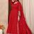 Red art silk heavy thread embroidery sequins work readymade gown pant with dupatta