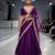 Purple Embroidered Dupion Silk Lehenga Set