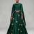 Green Embroidered Dupion Silk Lehenga Set