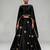 Black Embroidered Dupion Silk Lehenga Set