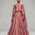 Dusty Pink Embroidered Dupion Silk Lehenga Set