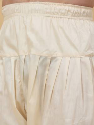 Men cotton elasticated cream salwar 3