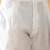 Men cotton silk elastic waistband white trouser