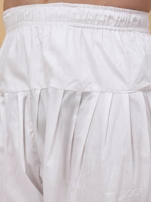 Men cotton elasticated white salwar 2