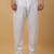 Men's cotton blend white elastic waistband churidar