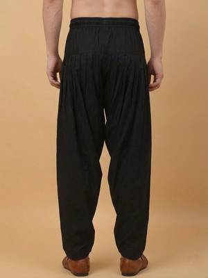Men cotton elasticated black salwar 3