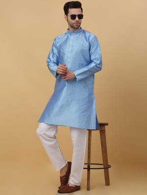Men's cotton blend white elastic waistband churidar 5