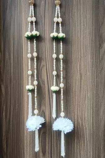 handmade peony flower door hanging latkanhome decorative beads hanging (pack of 2)
