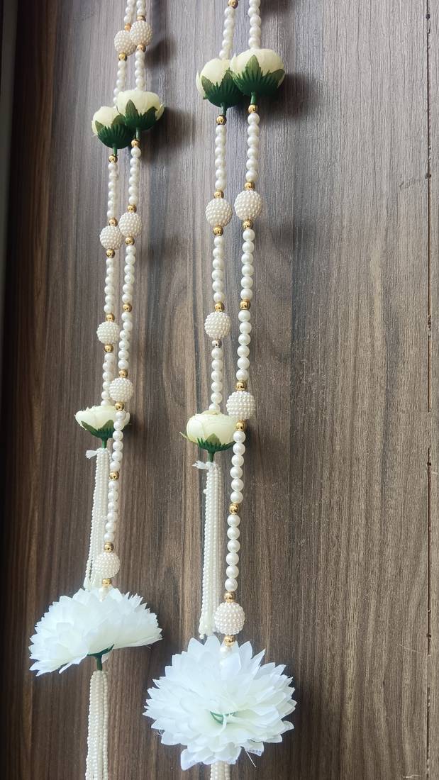 handmade peony flower door hanging latkanhome decorative beads hanging (pack of 2)