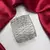 Rhodium Plated Wide CZ Cuff Bracelet, Openwork Crystal Statement Jewelry