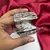 Rhodium Plated Wide CZ Cuff Bracelet, Openwork Crystal Statement Jewelry
