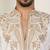 Men embroidered & embellished yoke design white kurta