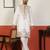 Men embroidered & embellished yoke design white kurta