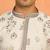 Men cream anchor kurta with gold floral motif prints