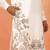 Men embroidered thread work embellished yoke design long cream kurta