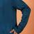 Cotton silk sequenced thread work blue festive kurta with pyjamas
