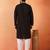 Cotton silk sequenced & embroidered black kurta set with dupatta