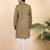Ethnic motifs jaipuri printed 100% cotton brown kurta with pyjamas