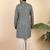 Ethnic motifs jaipuri printed 100% cotton blue kurta with pyjamas